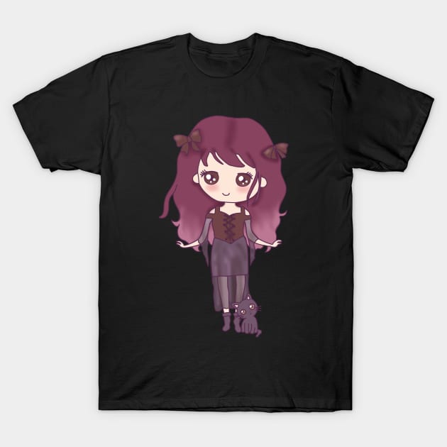 Cute chibi witch girl T-Shirt by Becky-Marie